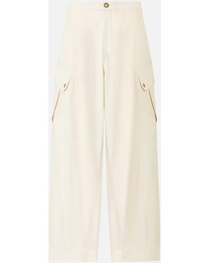 Pinko Flowing Cotton Trousers - White