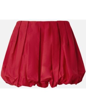 Pinko Pleated Poplin Mini Balloon Skirt - Red