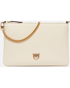 Pinko Flat Classic Silk Calf Ss26 - Natural