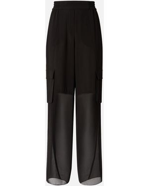 Pinko Lightweight Pants With Cargo Pockets - Black