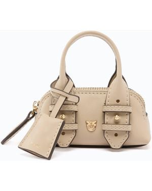 Pinko Nano Escape Bag Accessory - Natural