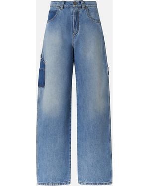 Pinko Two-Tone Balloon-Fit Jeans - Blue