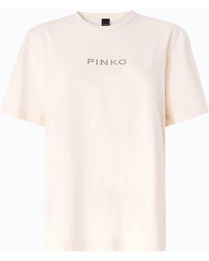 Pinko Camiseta «Too Glam To Give A Damn» Con Strass - Blanco