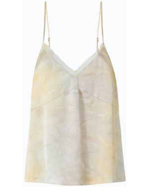 Pinko Top De Satén Con Color Degradado - Blanco