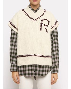 Roseanna Pull Ample Sans Manches En Laine Et Coton Femme - Neutre