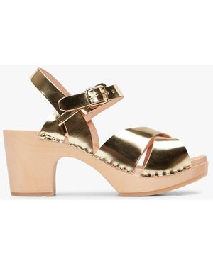 sabot youyou Sabots À Talon En Cuir Femme - Métallisé