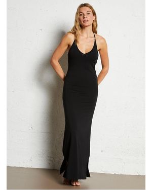 Beliza Robe Longue V Femme - Noir
