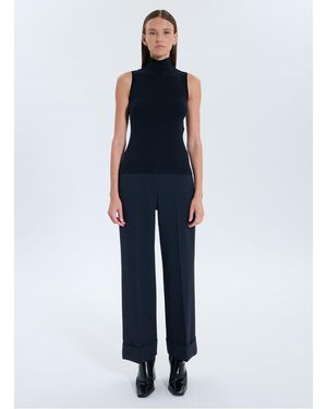 Zapa Top Ajusté En Maille Femme - Bleu