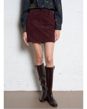 The Korner Jupe Courte Droite Femme - Violet