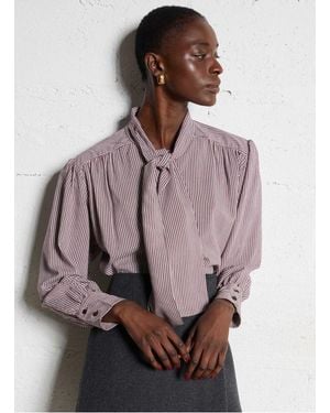 MASSCOB Chemise Droite À Rayures Femme - Violet