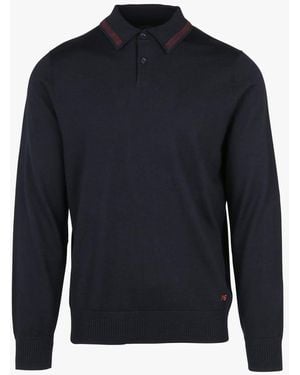Paul Smith Polo Droit En Laine - Bleu