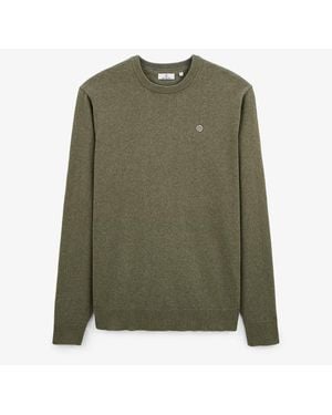 Serge Blanco Pull Avec Col Rond Uni - Vert