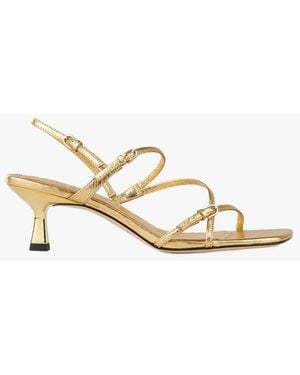 Sandro Sandales À Brides En Cuir Femme - Neutre
