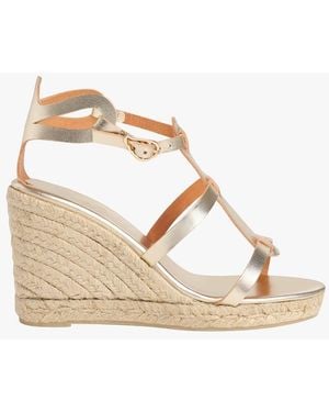 Castañer Espadrilles À Talons En Cuir Femme - Neutre