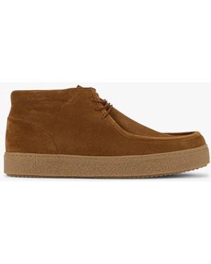 Bobbies Boots À Lacets En Cuir Suédé Homme - Marron