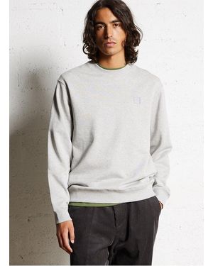 Scotch & Soda Sweat Ample Col Rond En Coton - Blanc