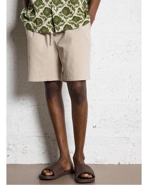 Les Deux Short Droit En Coton Mélangé - Neutre