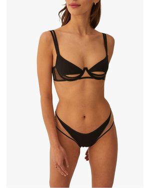 UNDRESS Culotte Taille Basse Femme - Noir