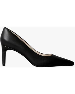 Calvin Klein Escarpins À Talons En Cuir Uni Femme - Noir
