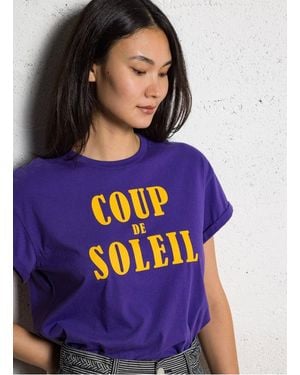 I Code Tee-Shirt Col Rond En Coton Femme - Violet