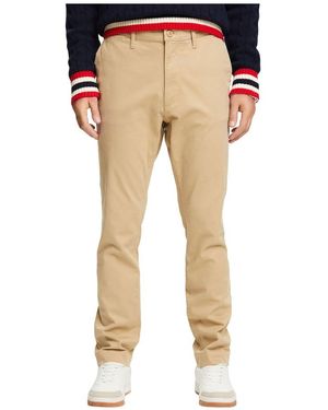 Esprit Pantalon Chino À Jambes Étroites - Neutre