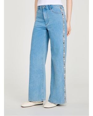 Sandro Jean Large Femme - Bleu