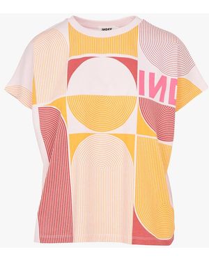 Indee Tee-Shirt Ample À Imprimé Graphique En Coton Bio Femme - Rose