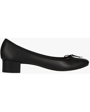Repetto Ballerines À Petits Talons En Cuir Femme - Noir