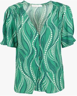 La Petite Etoile Top Droit Imprimé Femme - Vert