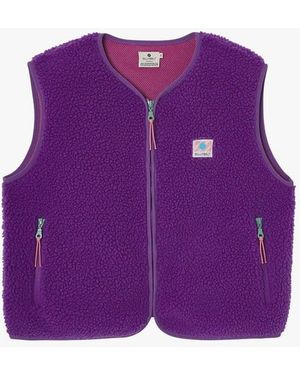 Billybelt Veste Sherpa Zippée Sans Manches Femme - Violet