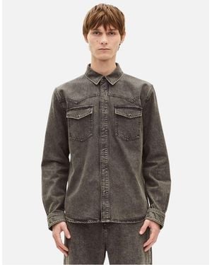 The Kooples Chemise En Denim - Gris