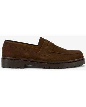 Bobbies Mocassins En Cuir Homme - Marron
