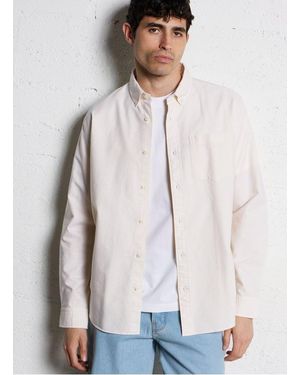 SELECTED Chemise Rayée En Coton - Blanc