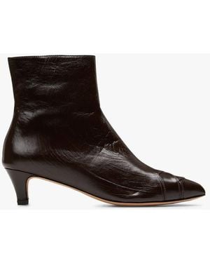 Anonymous Copenhagen Bottines À Petits Talons En Cuir Femme - Noir