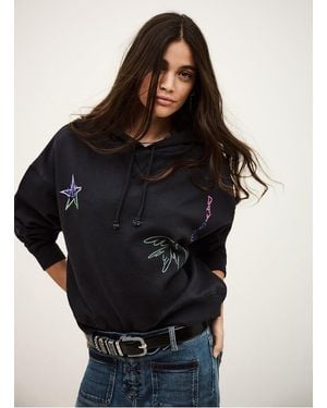 Ba&sh Sweat À Capuche Brodé En Coton Bio Femme - Noir