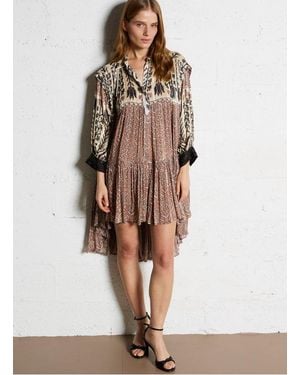 Mes Demoiselles Robe Courte Col Classique Imprimée Femme - Neutre