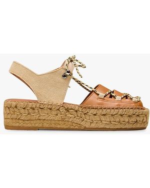 Naguisa Espadrilles En Cuir Femme - Neutre
