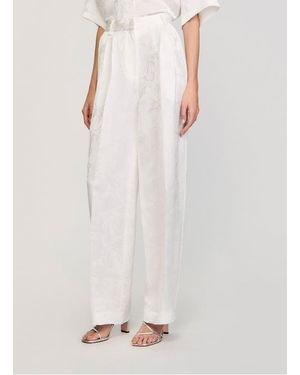 Sandro Pantalon Droit Taille Haute Femme - Rose
