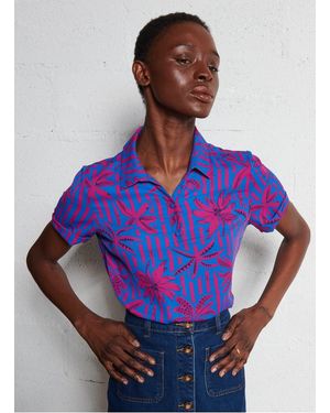 I Code Top Droit Imprimé Femme - Violet