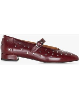 Maison Toufet Ballerines En Cuir Velours Imprimé Femme - Rouge