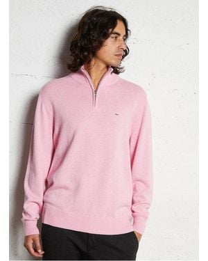 Eden Park Pull Col Camionneur En Laine Mélangée - Rose