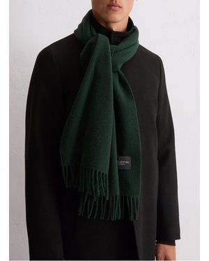 Marc O' Polo Echarpe Unie À Franges En Laine - Noir