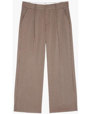 Gina Tricot Pantalon Droit À Pinces Femme - Marron
