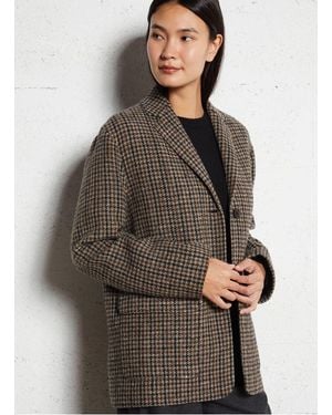 MASSCOB Veste De Tailleur En Laine Vierge Mélangée Femme - Marron