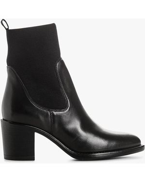 Reqins Bottines En Cuir Femme - Noir