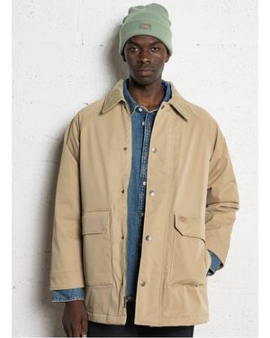 Dickies Parka Large Unie À Col Velours Côtelé - Neutre