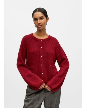 Object Gilet Col Rond Femme - Rouge