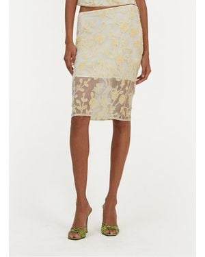 ROTATE BIRGER CHRISTENSEN Jupe Crayon Brodée Femme - Neutre