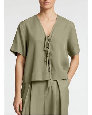 SELECTED Blouse Col V Femme - Vert