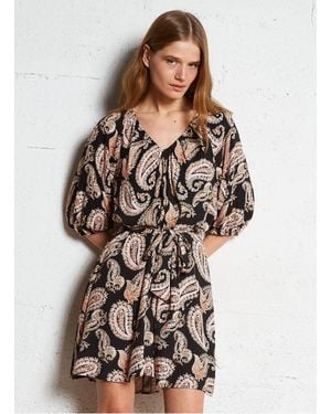 La Petite Etoile Robe Courte Col V Imprimée Femme - Multicolore